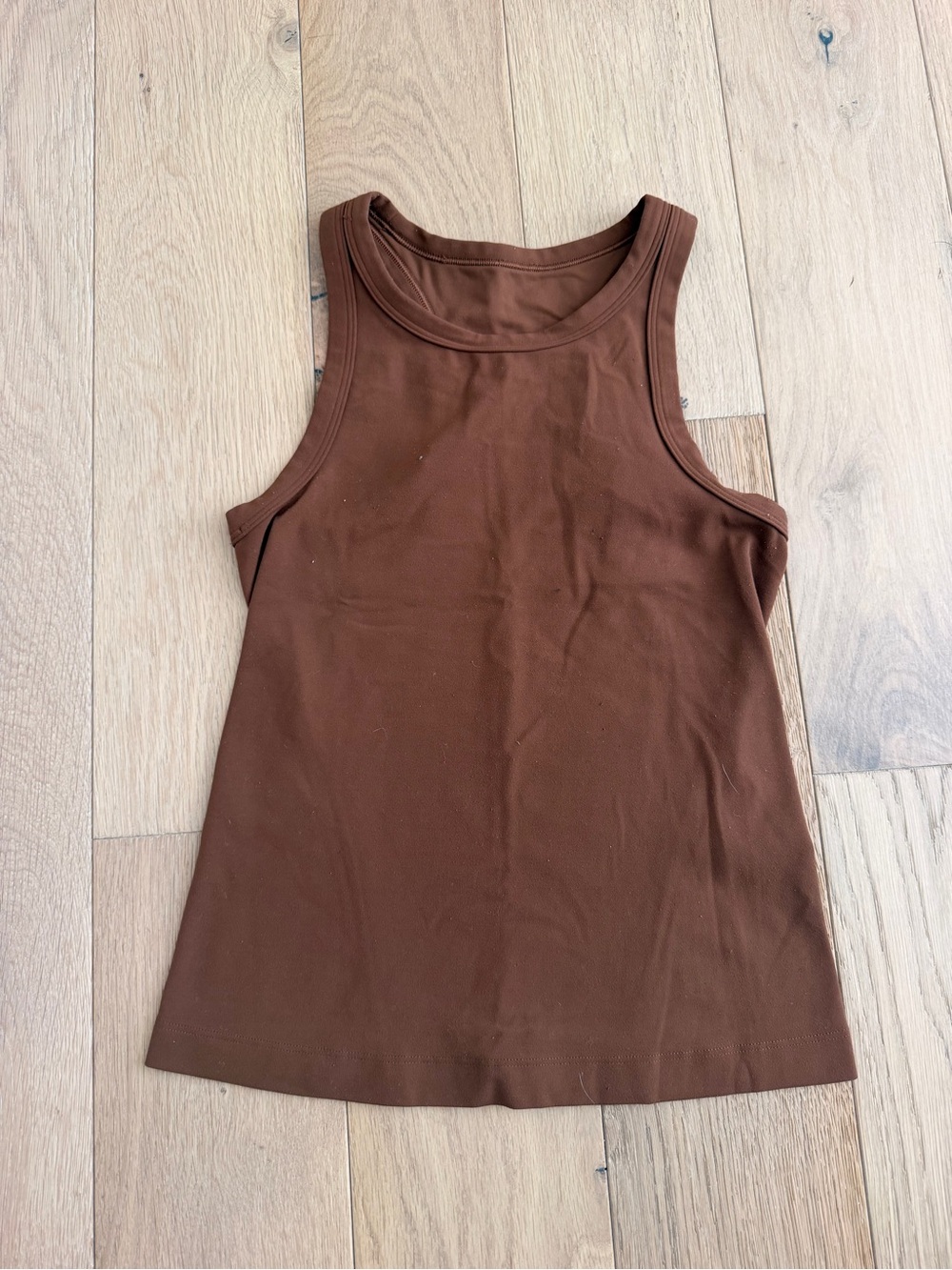 lululemon athletica Brown Ribbed Scoop-Neck Tank